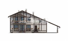 250-002-Л Проект двухэтажного дома с мансардой, гараж, простой домик из кирпича Фурманов, House Expert