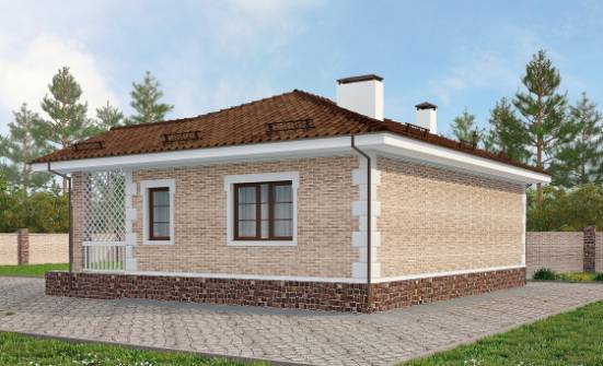 065-002-П Проект бани из кирпича Приволжск | Проекты одноэтажных домов от House Expert