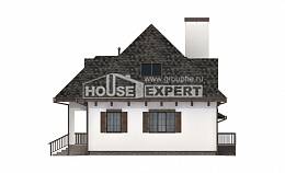 110-002-Л Проект двухэтажного дома мансардой, гараж, компактный дом из газобетона Фурманов, House Expert