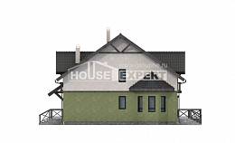 120-003-П Проект двухэтажного дома с мансардой, красивый загородный дом из блока Иваново, House Expert