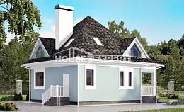 110-001-Л Проект двухэтажного дома мансардой, скромный коттедж из поризованных блоков Вичуга, House Expert