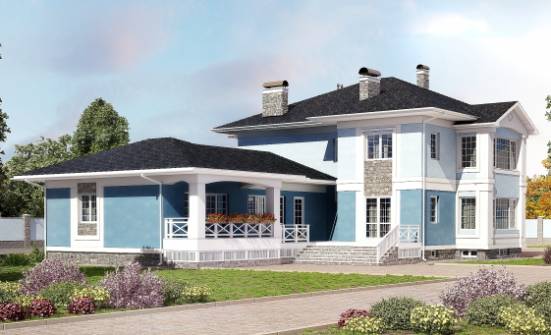 620-001-П Проект трехэтажного дома и гаражом, красивый коттедж из керамзитобетонных блоков Фурманов | Проекты домов от House Expert