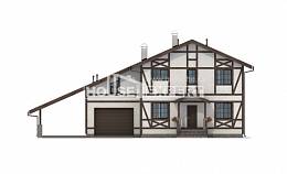 250-002-Л Проект двухэтажного дома мансардой и гаражом, уютный домик из кирпича Приволжск, House Expert