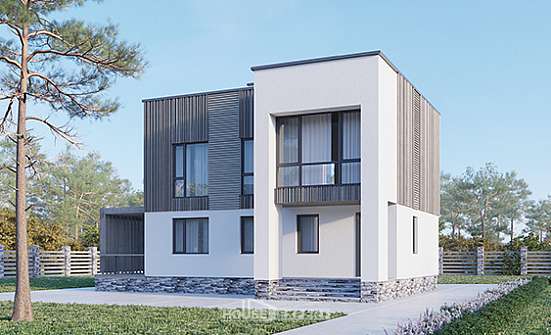 150-017-П Проект двухэтажного дома, недорогой домик из газосиликатных блоков, Иваново