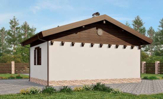 040-003-П Проект бани из газобетона Вичуга | Проекты одноэтажных домов от House Expert
