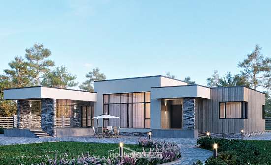 175-001-Л Проект одноэтажного дома, красивый домик из керамзитобетонных блоков Приволжск | Проекты одноэтажных домов от House Expert