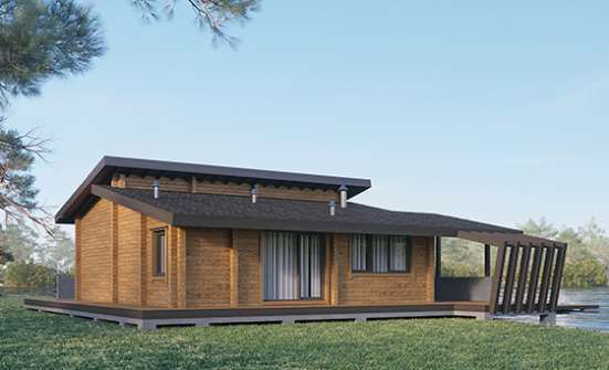 100-007-П Проект бани из дерева Кинешма | Проекты одноэтажных домов от House Expert