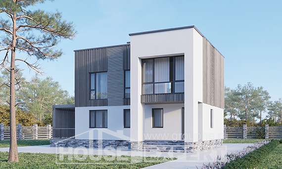 150-017-П Проект двухэтажного дома, бюджетный дом из керамзитобетонных блоков Шуя, House Expert