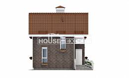 045-001-Л Проект двухэтажного дома с мансардой, современный коттедж из газобетона Фурманов, House Expert