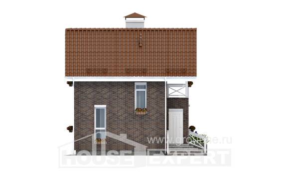 045-001-Л Проект двухэтажного дома с мансардой, современный коттедж из газобетона Фурманов, House Expert