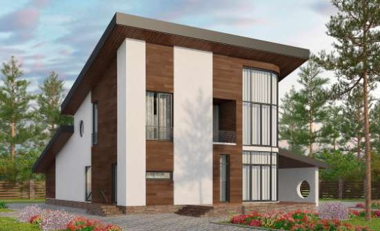 230-001-П Проект двухэтажного дома с мансардным этажом, простой дом из кирпича Вичуга | Проекты домов от House Expert