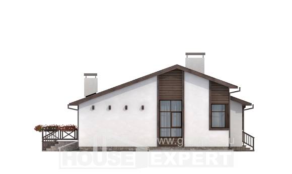 110-003-П Проект одноэтажного дома, современный загородный дом из газосиликатных блоков, Вичуга